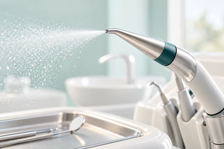 Gentle warm-water prophylaxis handpiece